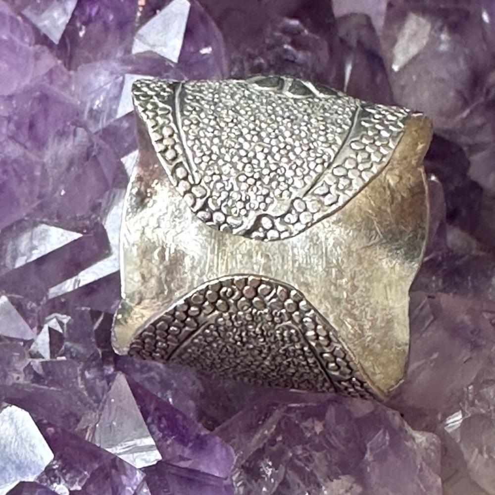 Sterling Silver Adjustable Cuff Ring - image 3